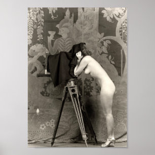 Early 1900s French Postcard Poster