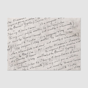 Early 1900s Heartwarming Music Teacher Notes Santa Tissue Paper