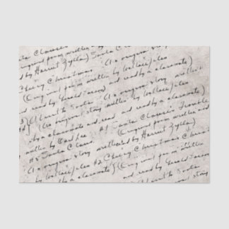 Early 1900s Heartwarming Music Teacher Notes Santa Tissue Paper