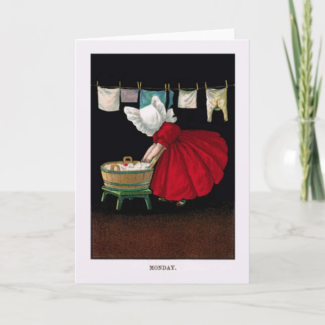 Early 1900s Monday Sunbonnet Sue Card (Front)