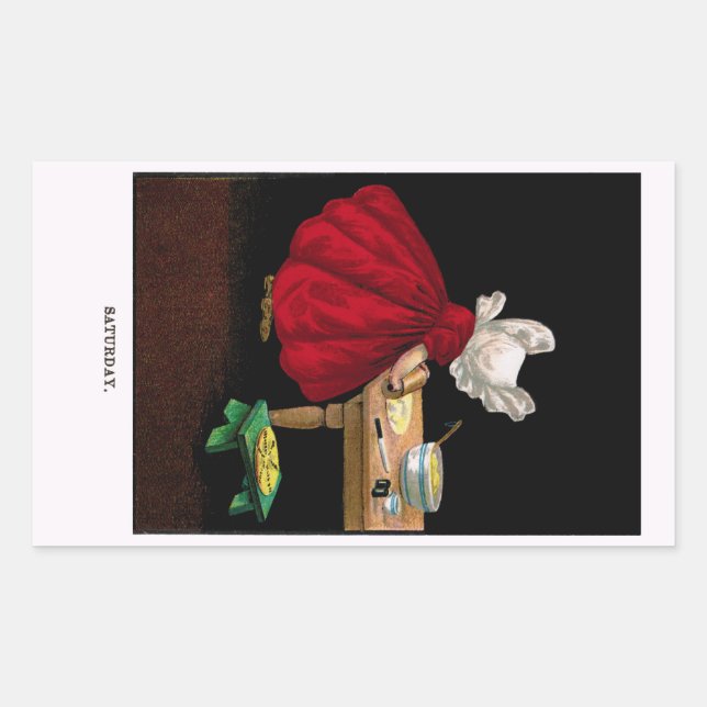 Early 1900's Saturday Sunbonnet Sue Magnet Rectangular Sticker (Front)