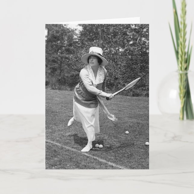 Early 1900s Tennis Fashion Card (Front)