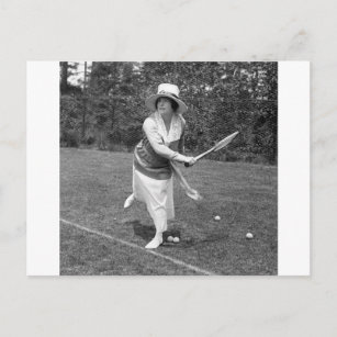 Early 1900s Tennis Fashion Postcard