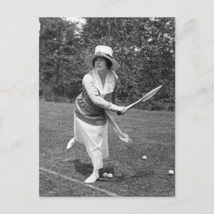 Early 1900s Tennis Fashion Postcard