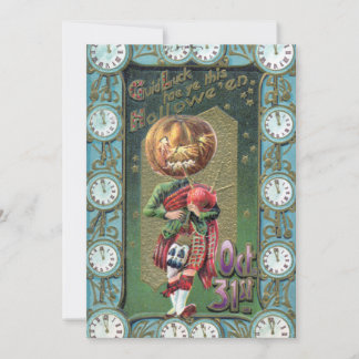 Early 1900s Vintage Halloween Greetings Invitation