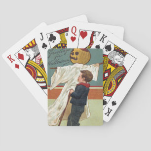 Early 1900s Vintage Halloween Greetings Playing Cards