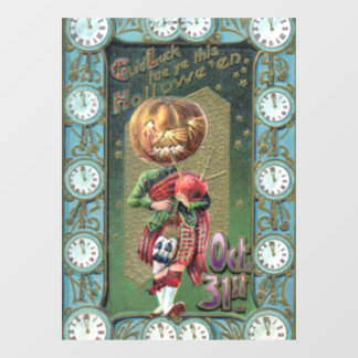 Early 1900s Vintage Halloween Greetings Window Cling