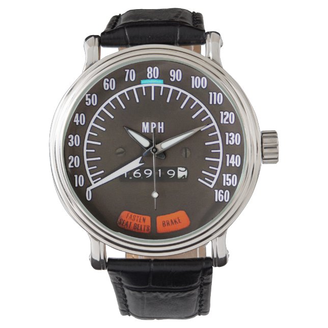 Early 1970s Classic Sports Car Speedometer Watch (Front)