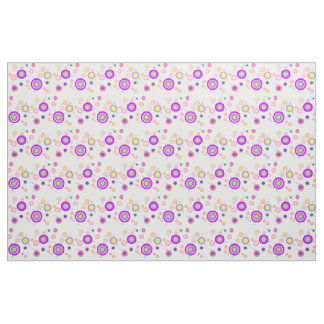 Early 2000s Colourful Circles Geometrical Pattern Fabric
