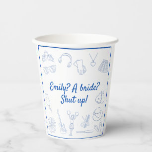 Early 2000's Movie Princess Bachelorette Custom Paper Cups