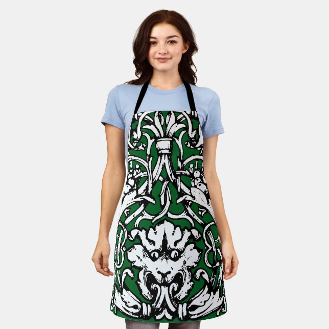 Early 20th Century Knotwork Lion Apron (Worn)