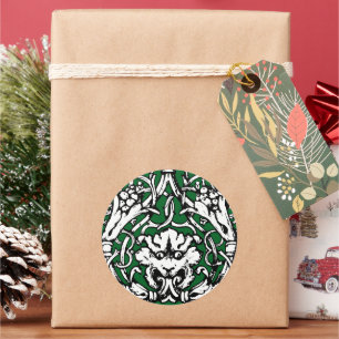 Early 20th Century Knotwork Lion Classic Round Sticker