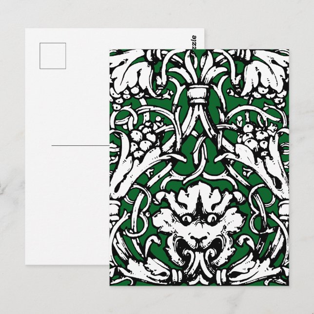 Early 20th Century Knotwork Lion Postcard (Front/Back)