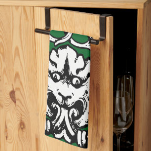 Early 20th Century Knotwork Lion Tea Towel