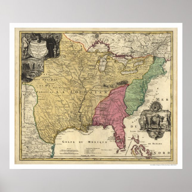 Early America Map 1763 Poster (Front)