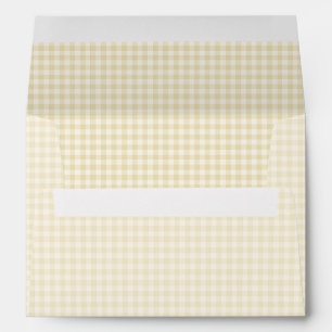 Early Autumn Classic Gingham Golden Wheat Envelope