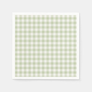 Early Autumn Classic Gingham Soft Olive Napkin