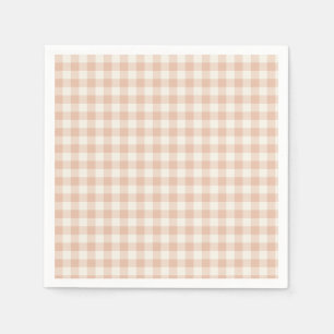 Early Autumn Classic Gingham Warm Apricot Napkin
