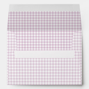 Early Autumn Classic Gingham   Warm Lilac Envelope