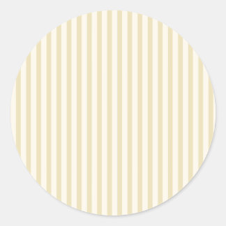 Early Autumn Heritage Stripes | Golden Wheat Classic Round Sticker
