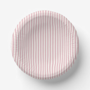 Early Autumn Heritage Stripes Muted Rose Paper Plate