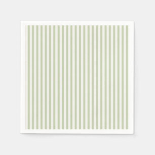 Early Autumn Heritage Stripes Soft Olive Napkin