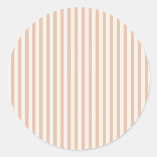 Early Autumn Heritage Stripes | Warm Apricot Classic Round Sticker