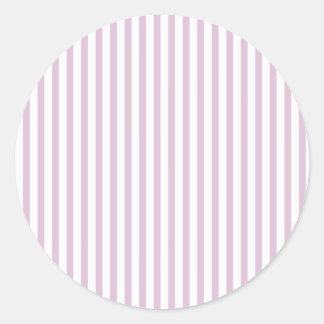 Early Autumn Heritage Stripes | Warm Lilac ll Classic Round Sticker