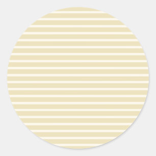 Early Autumn Refined Stripes   Golden Wheat ll Classic Round Sticker
