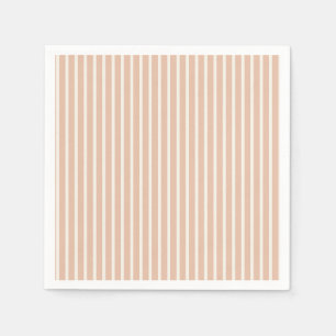 Early Autumn Refined Stripes Warm Apricot Napkin