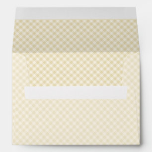 Early Autumn Retro Gingham Golden Wheat Envelope