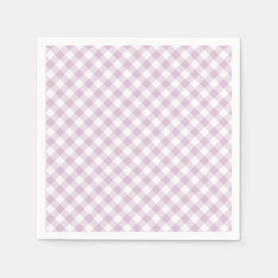 Early Autumn Retro Gingham Warm Lilac Napkin