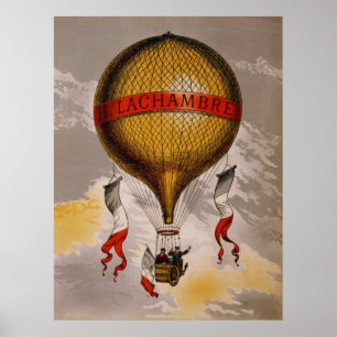 Early BALLOON Maker Henri Lachambre Advertising Poster