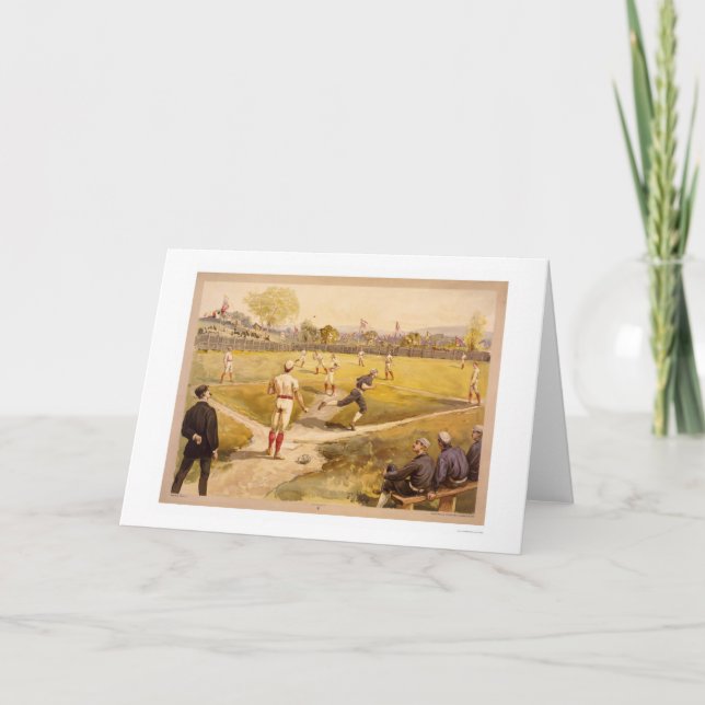 Early Baseball Print 1887 Card (Front)