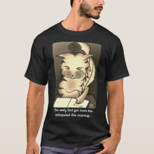Early Bird Men's Black T-Shirt