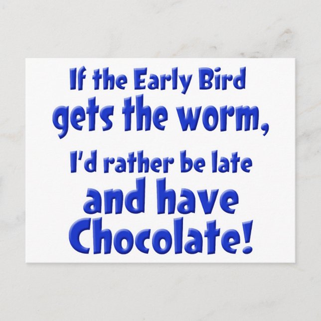 Early Bird Postcard (Front)
