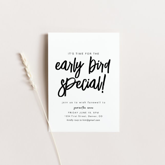 Early Bird Special Retirement Party Invitation (Creator Uploaded)