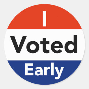 Early Bird Voter Classic Round Sticker