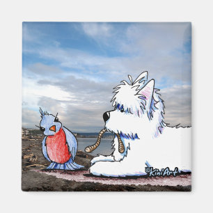 Early Bird Westie Magnet