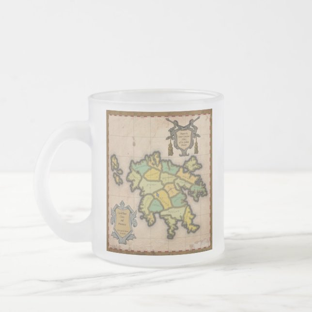 Early Caedellium Map Frosted Beer Mug (Left)