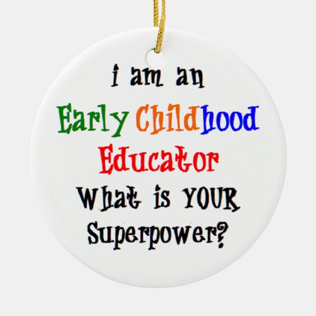 early childhood educator ceramic tree decoration (Front)