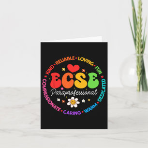 Early Childhood Special Education Sped Ecse Parapr Card