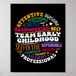 Early Childhood Team Ece Teacher Back To School Ed Poster