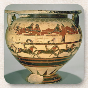 Early Corinthian black-figure column-krater depict Coaster