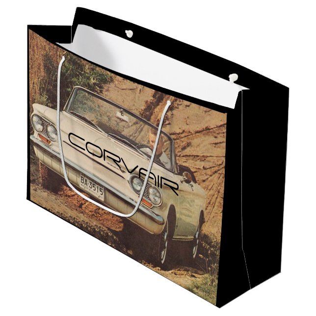Early Corvair Convertible Large Gift Bag (Front Angled)
