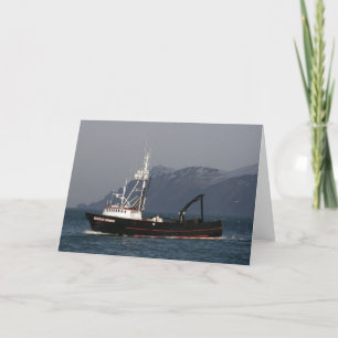 Early Dawn, Crab Boat in Dutch Harbour, AK Card