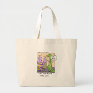 Early Days Of Dining Out Funny Gifts & Tees Large Tote Bag