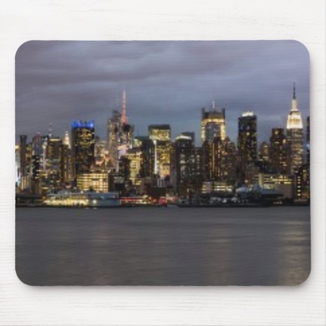 Early evening panoramic view of Manhattan Mouse Mat (Front)