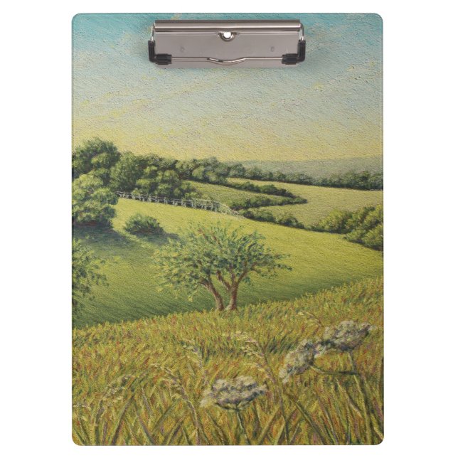 Early Evening Sun, Epsom Downs, Surrey Clipboard (Front)