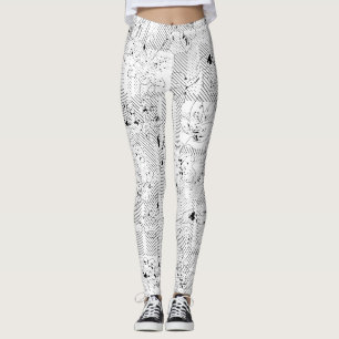 Early Fall Leaves Pattern Autumn Season Decor Leggings